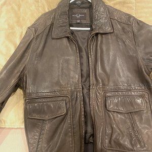 Brown Black 1826 100% Leather Jacket